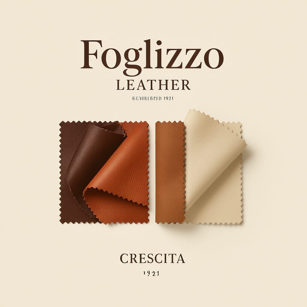 Foglizzo Leather Catalogue Cover: Luxury Italian Hides