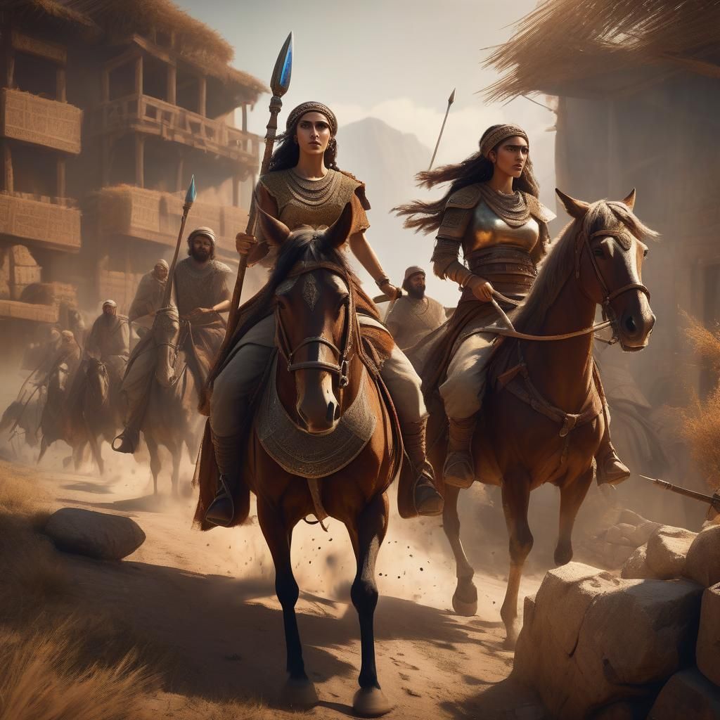 Bronze Age Jewish Warrior Leading Peasants