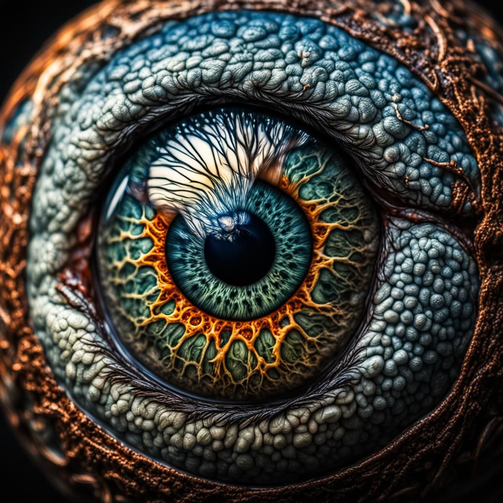 Hyperrealistic Eyeball with Intricate Detail