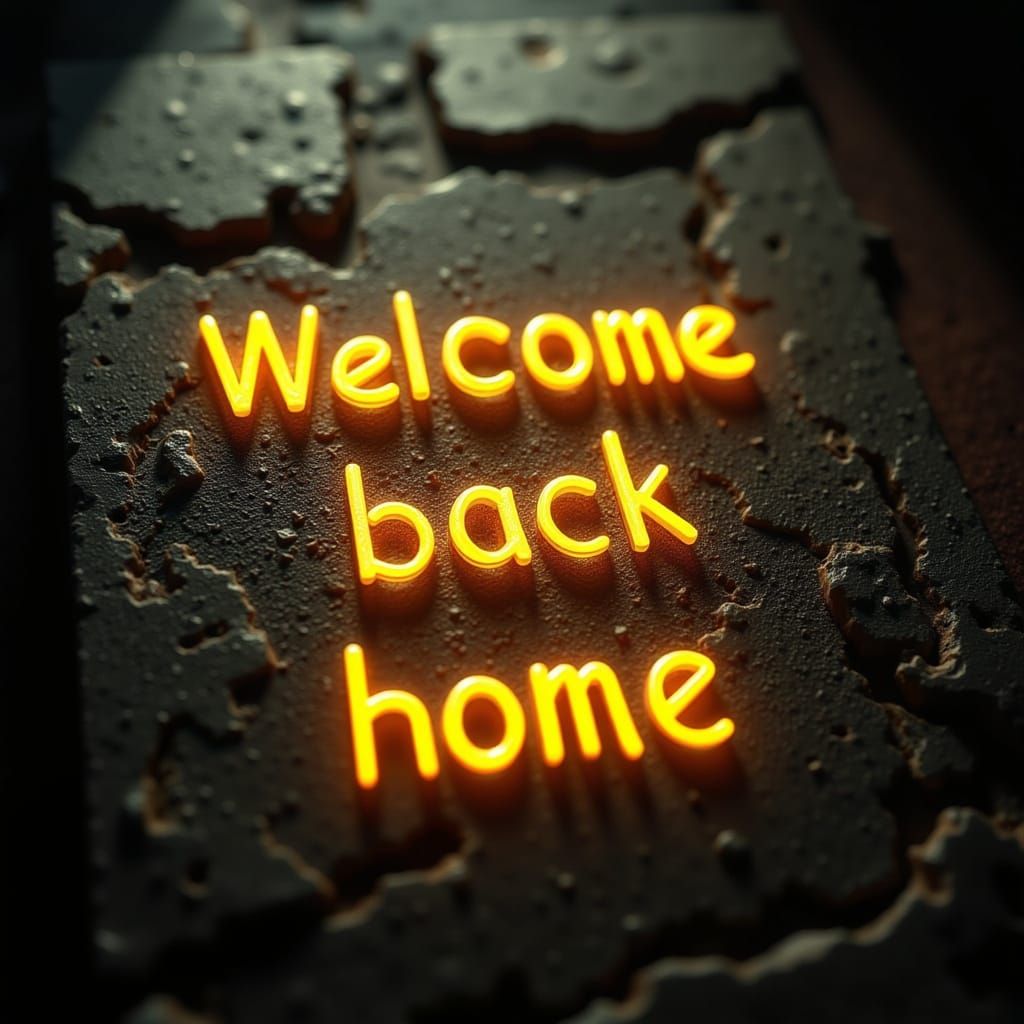 Ancient Stone Wall Welcomes You Home with Golden Glow