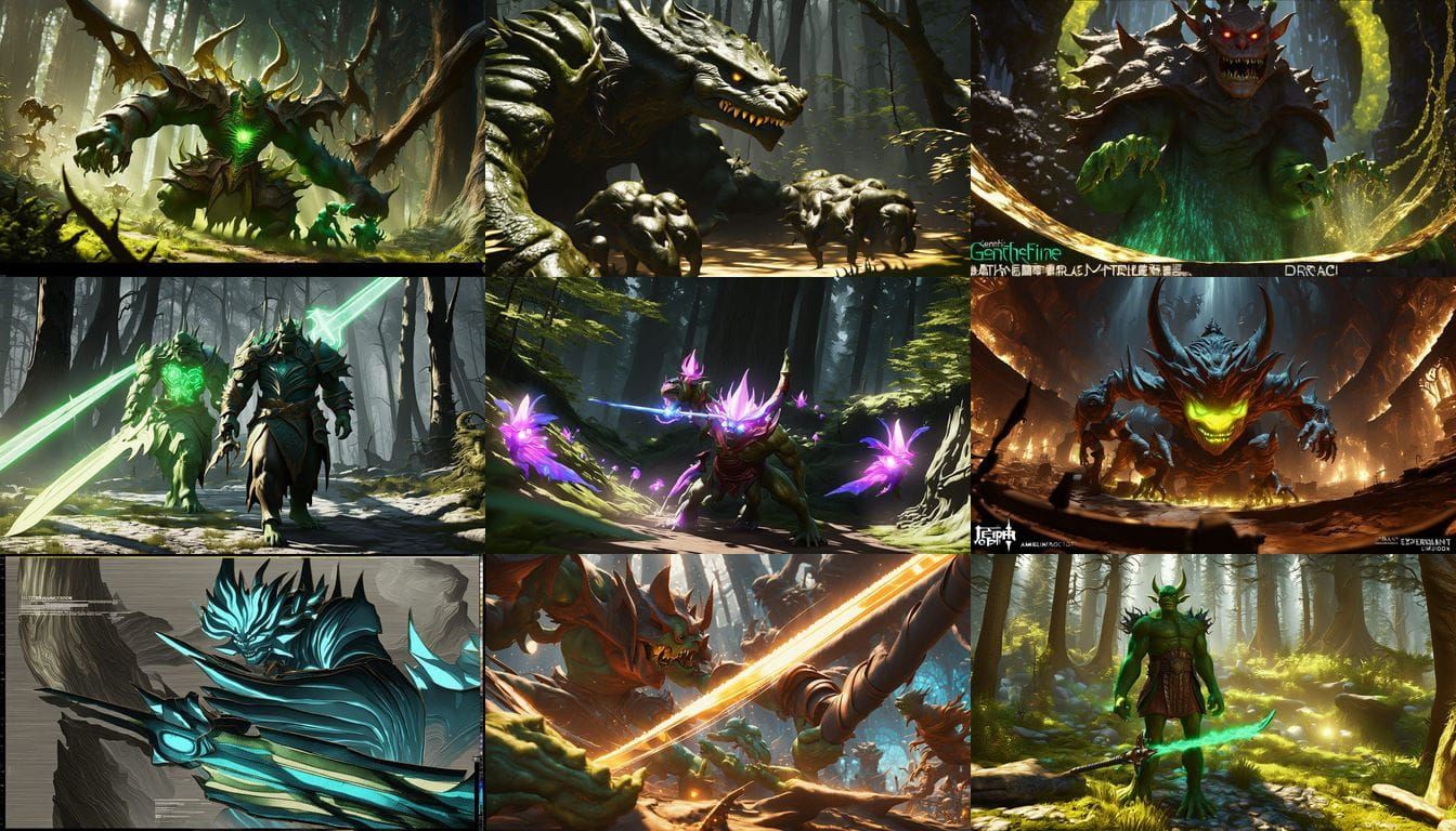 Cyberpunk-Style Solo Leveling Hero Battles a High Goblin