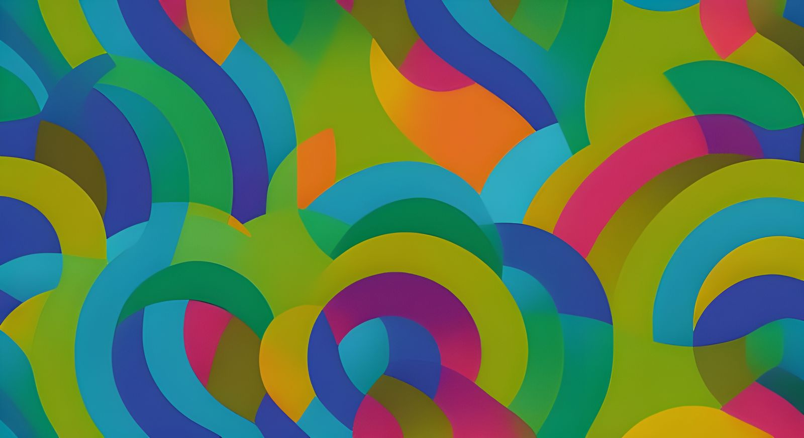 Vibrant Geometric Wallpaper in Triadic Colors