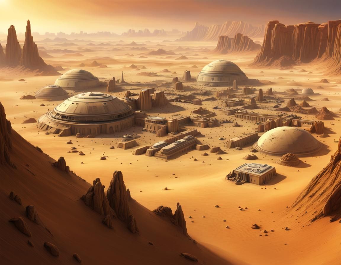 Star Wars Tatooine Map with Ancient Ruins