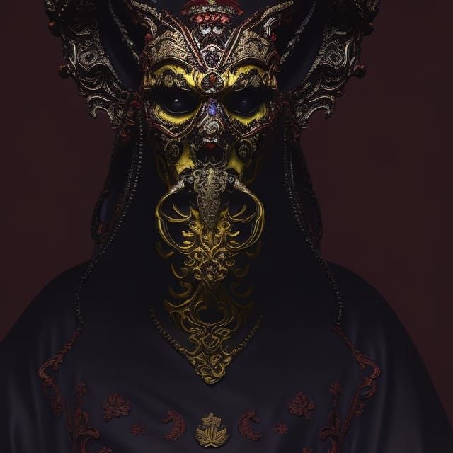 Alien Cultist in Dark Fantasy Art Nouveau Style