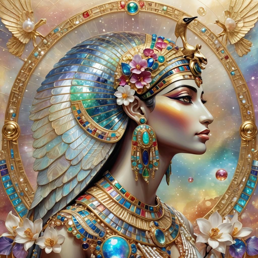 Egyptian Goddess Isis Jewelry Portrait