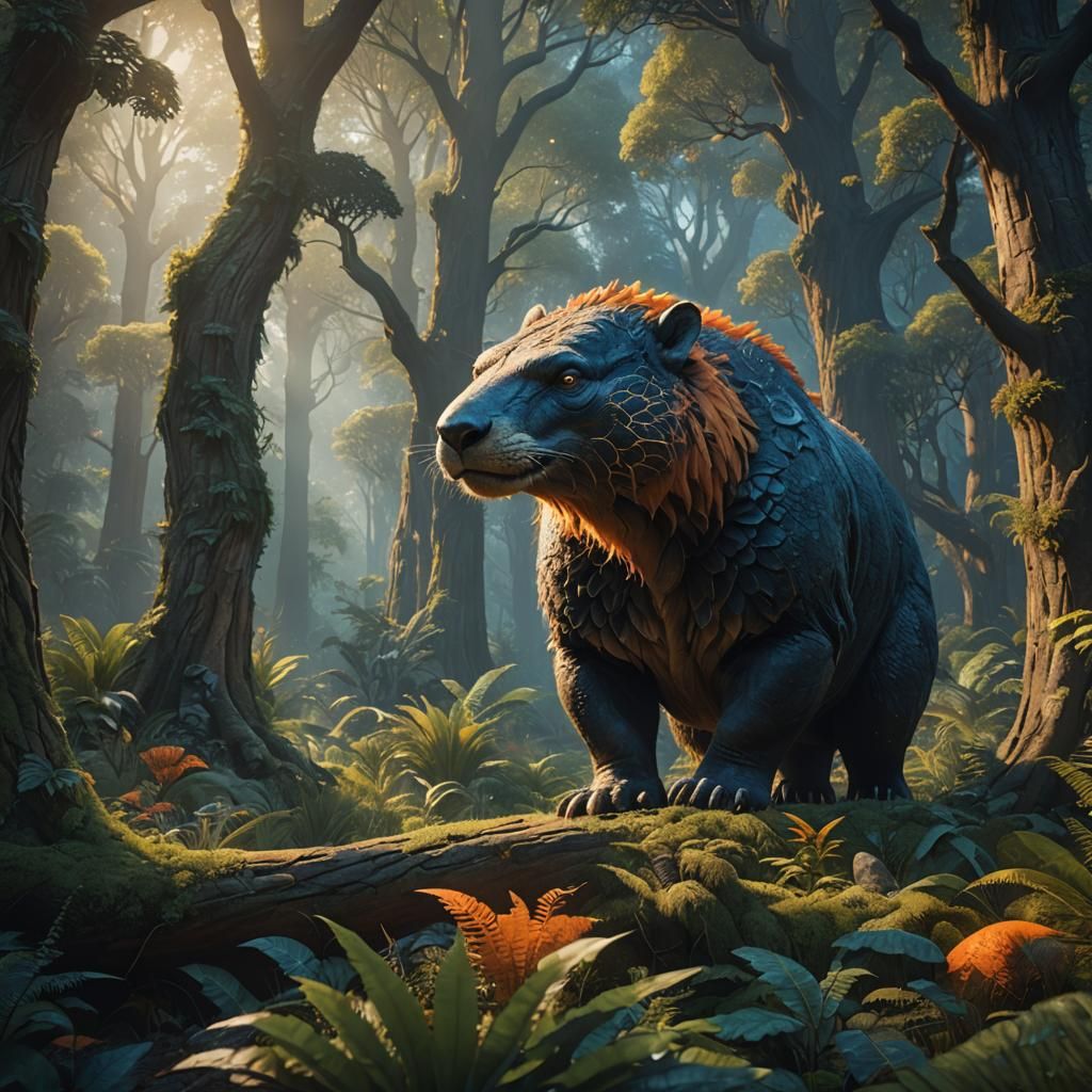 Californianus in Dreamlike Forest: Digital Matte Painting