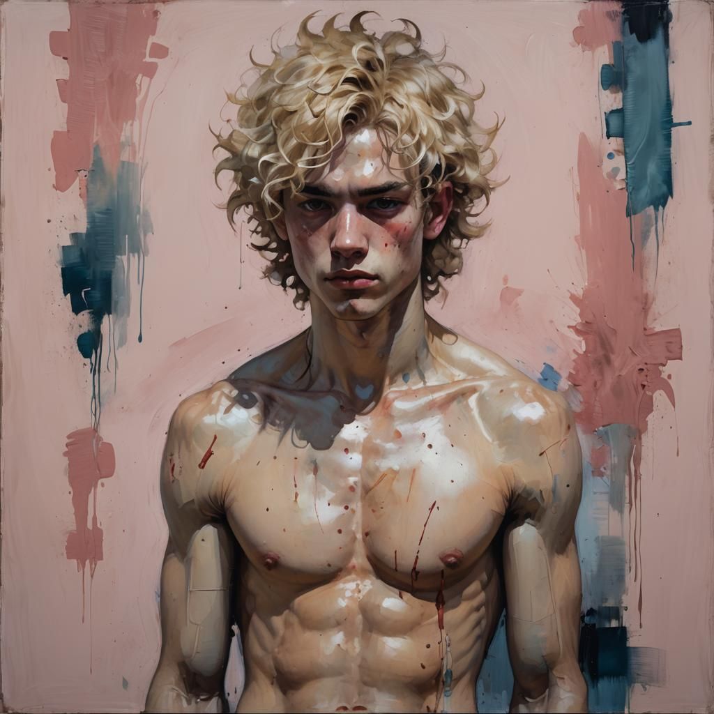 Gothic Portrait of a Young Man, Scumbling Style