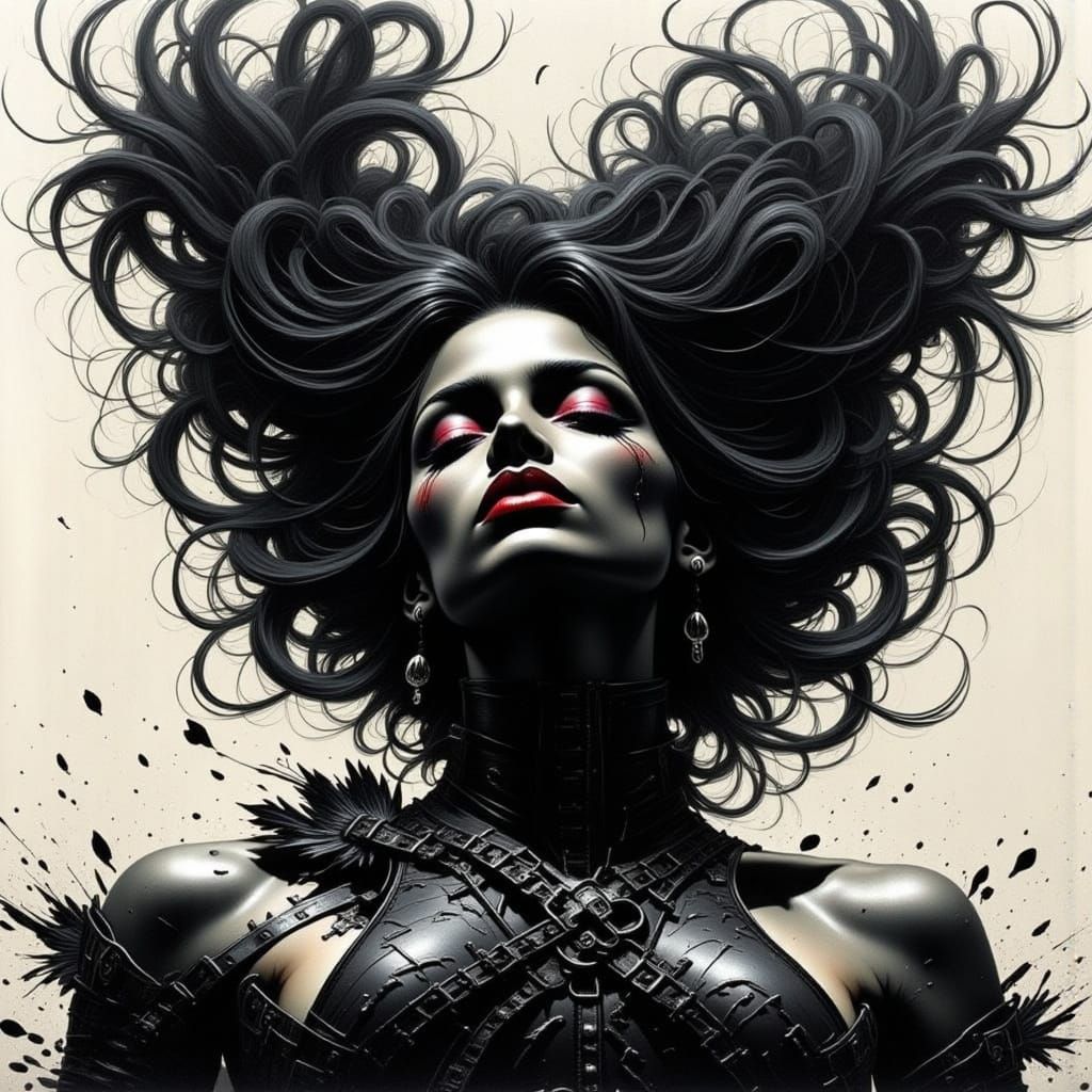 Gritty Black and White Film Noir Figure in Motion