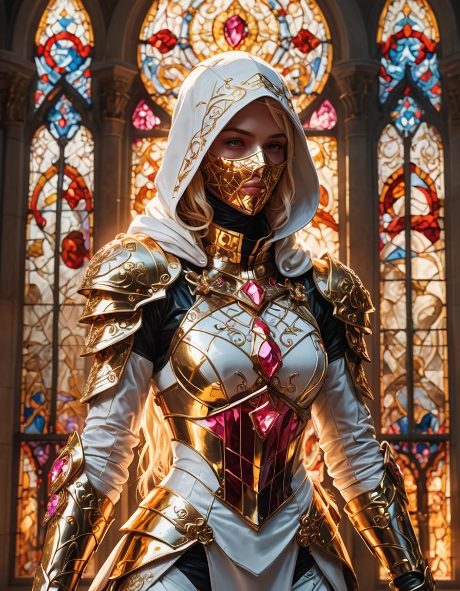 Fantasy Assassin in Baroque-Inspired Digital Art