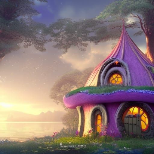 Dreamy Fairy Dome House Beside a Lake