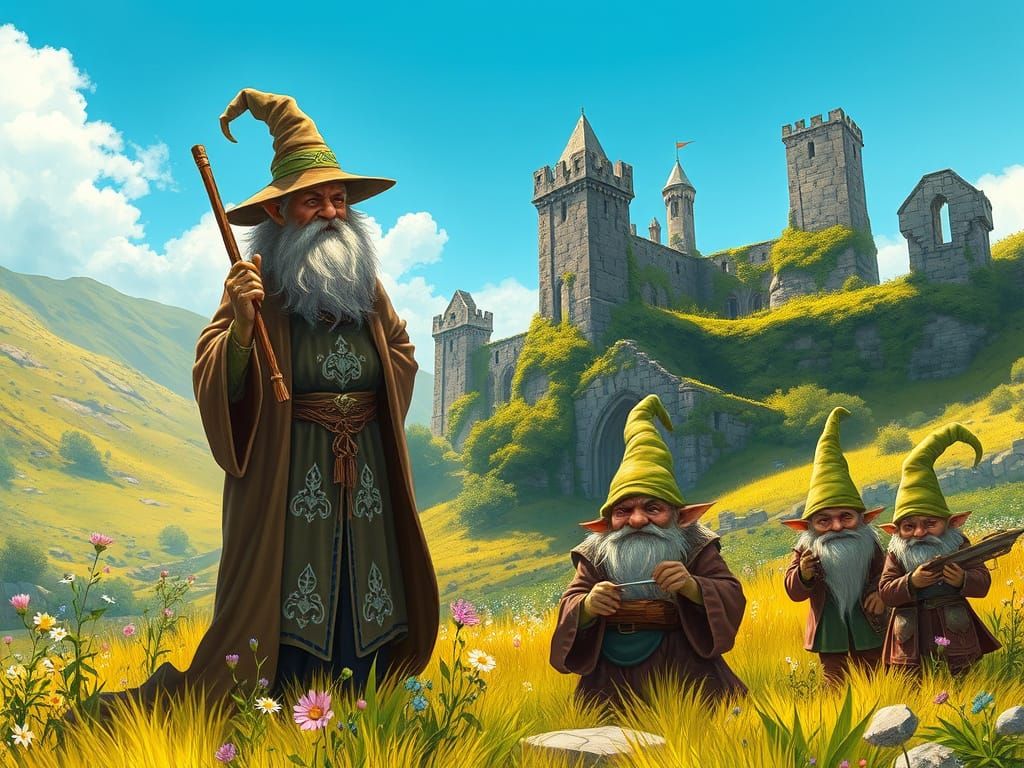 Whimsical Valley Gathering in Fantasy Style