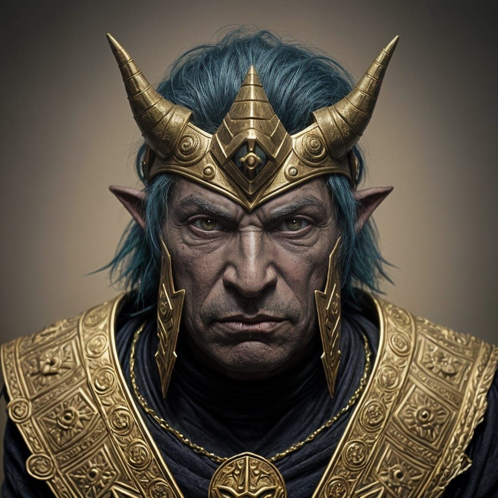 Fantasy Goblin King Horned Crown