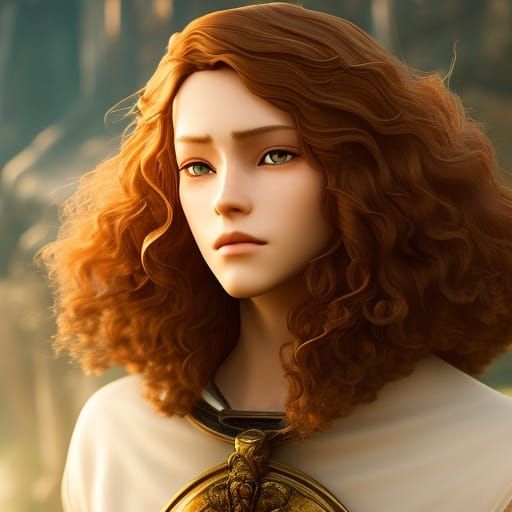 Wizard with Amber Eyes in Dark Fantasy Style