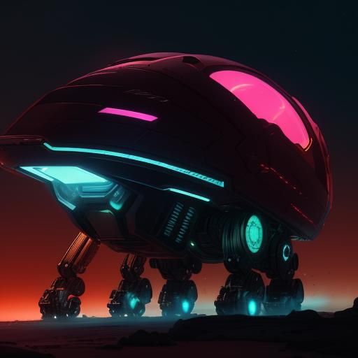 Robots Versus Cyborgs on Alien Moon in Industrial Sci-Fi