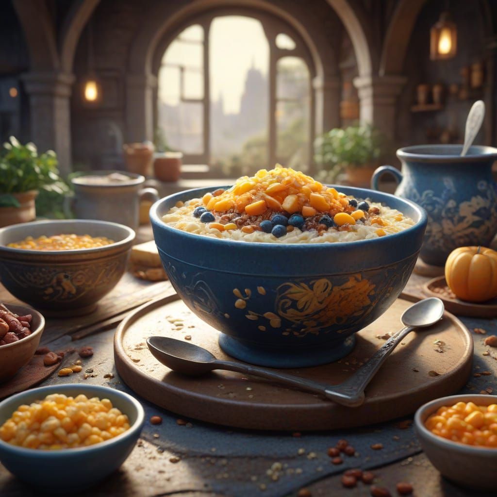 Fantastical World Porridge Day Matte Painting