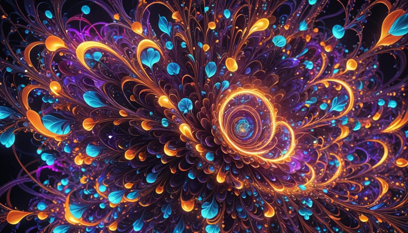 Psychedelic Electric Swarm: Digital Abstract Expressionism