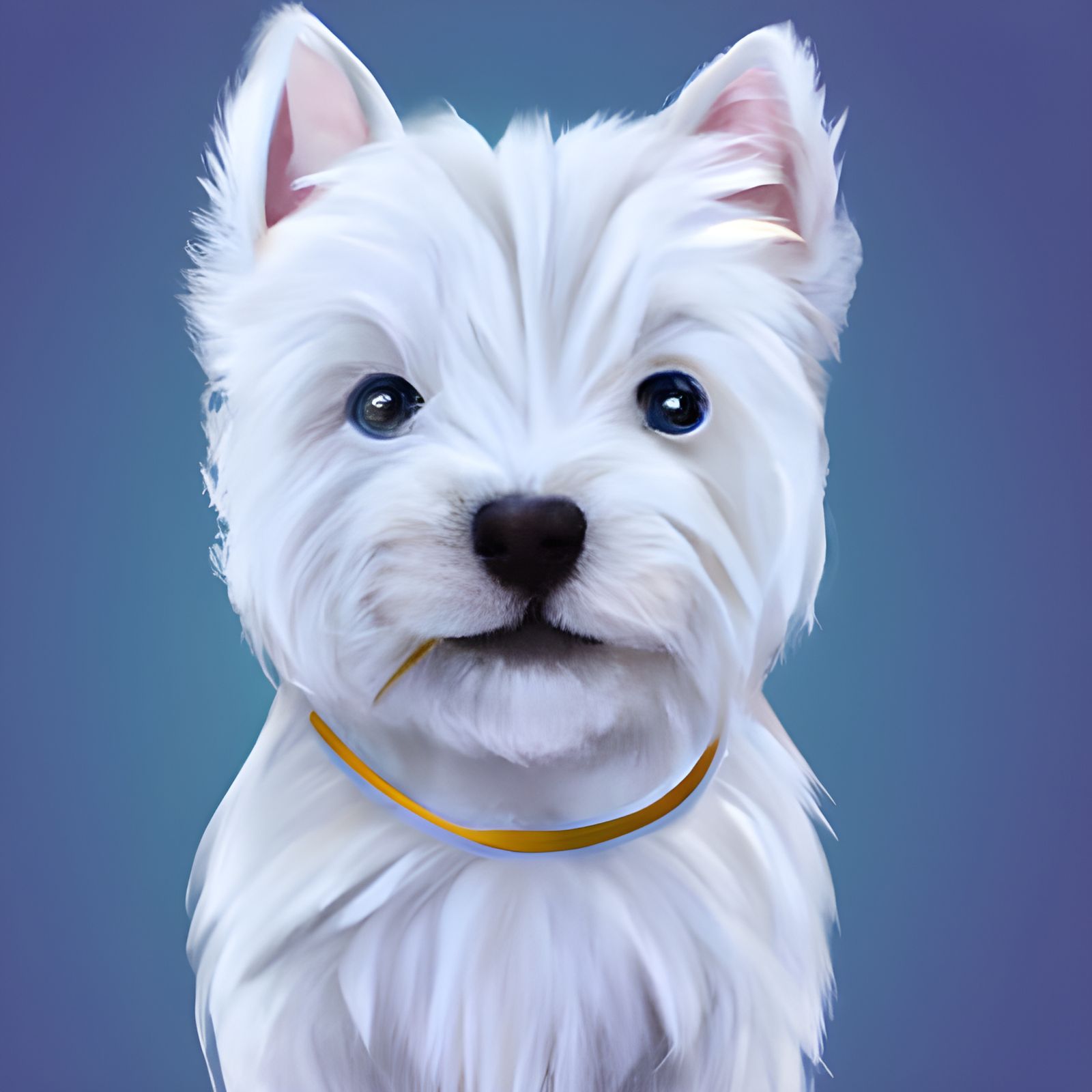 Adorable Westie Puppy in Kawaii Anime Style