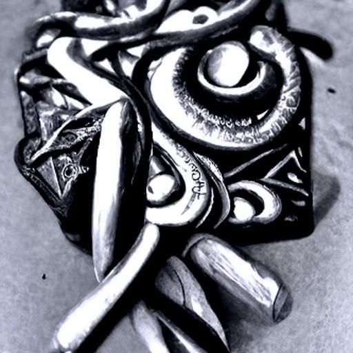 Detailed Charcoal Drawing of a Magical Talisman