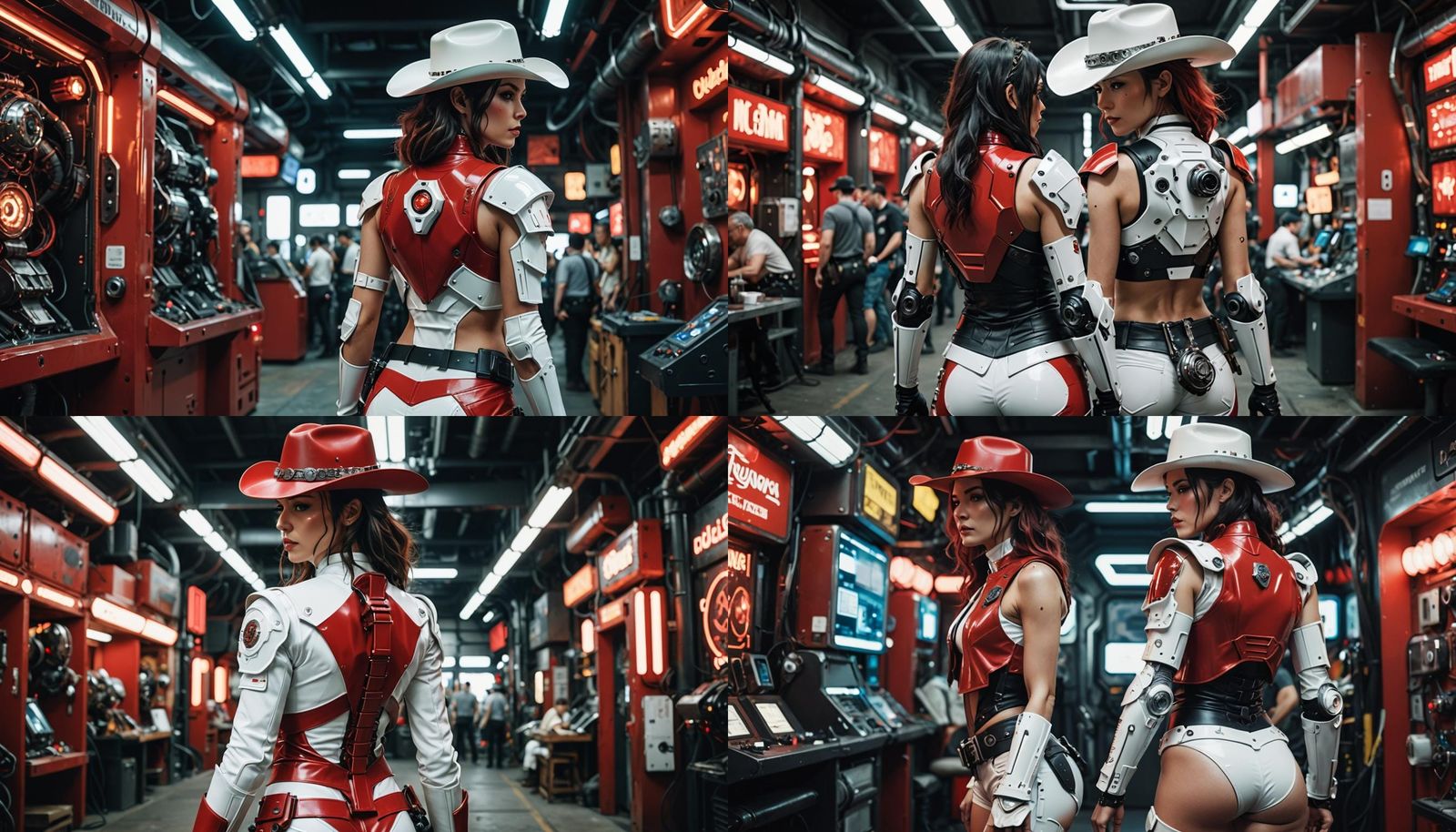 Female space outlaw in a casino setting