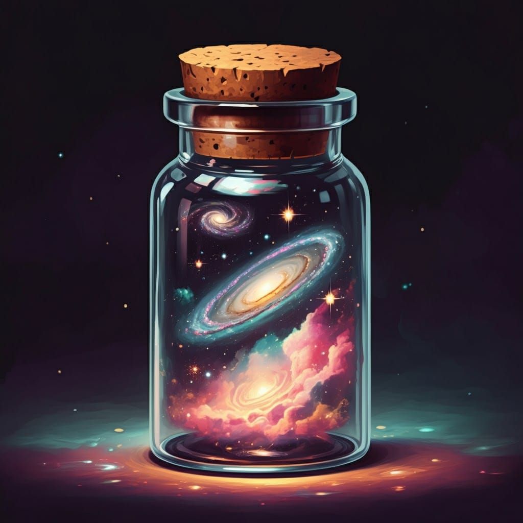 Galaxies in a Jar: Digital Illustration of Nebulae