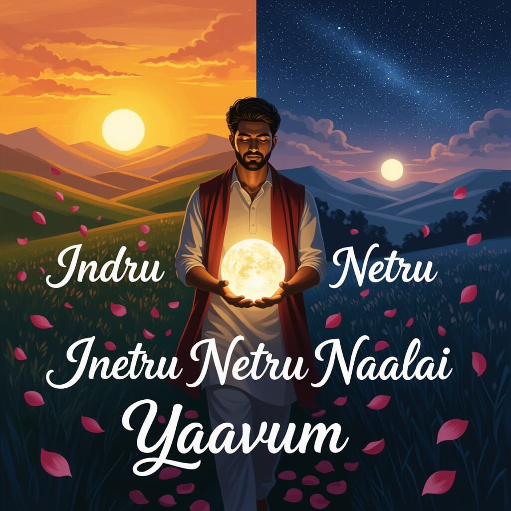 Man Walks Through Surreal Landscapes in Emotional Painting