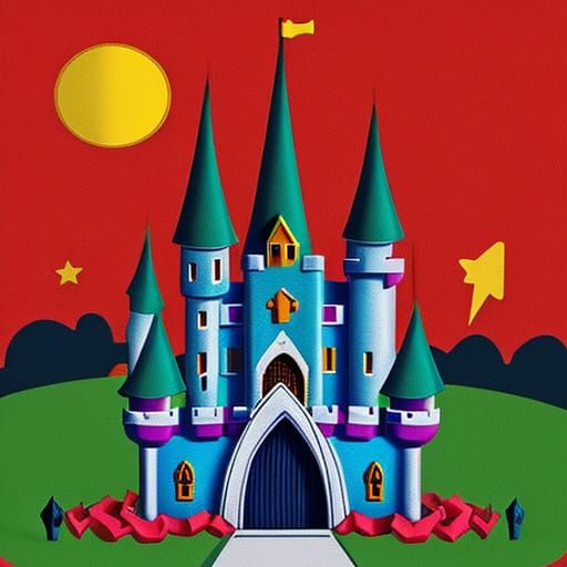 Medieval Cartoon Castle Character