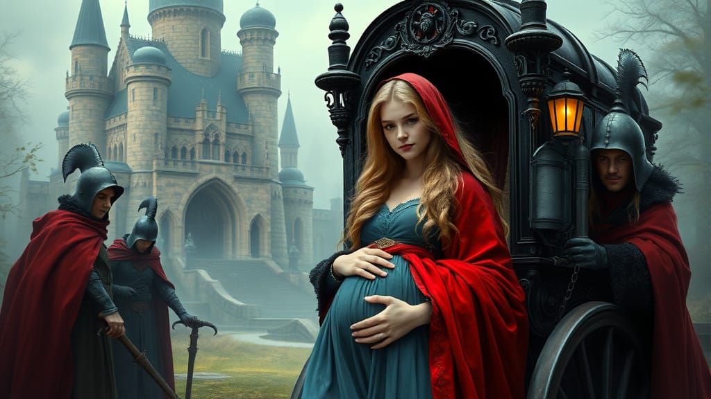 Ethereal Viking Maiden Arrives at Dracula's Castle in Fantas...