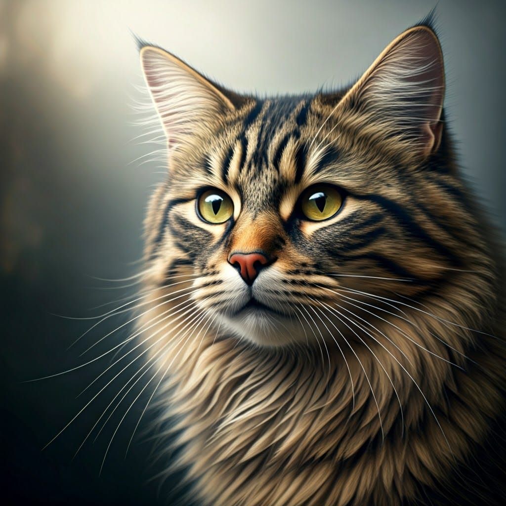 Hyperrealistic Photograph of a Majestic Cat