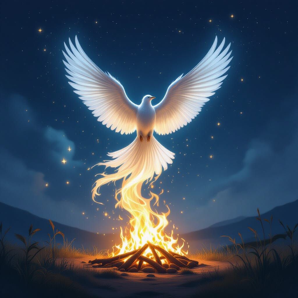 Ethereal Smoke Ascending to the Heavens