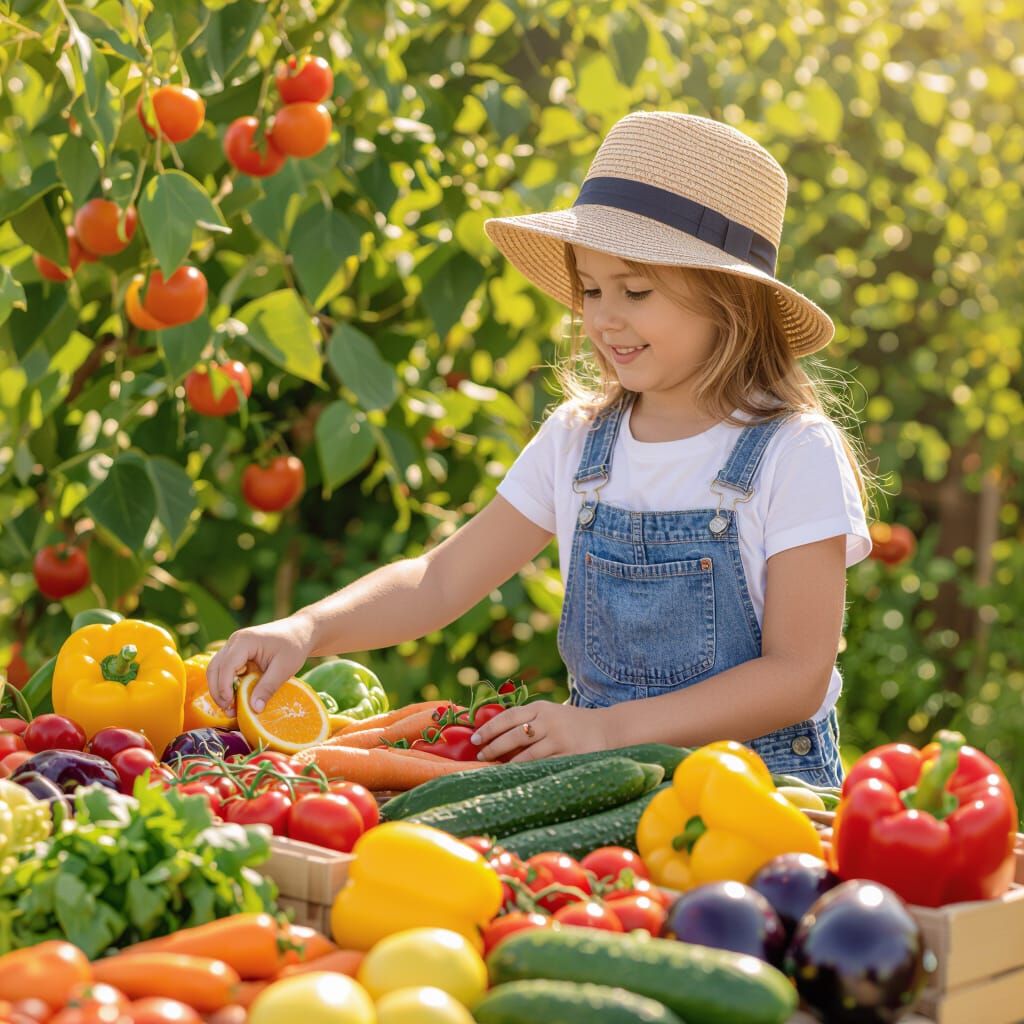 Autumn Harvest Vegetables in Vibrant Colors