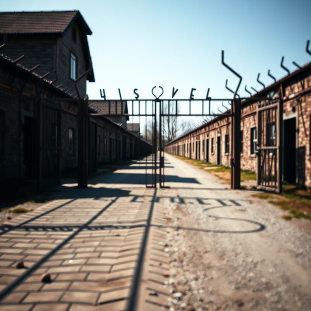 Buchenwald Gates: A Somber Historical Photograph