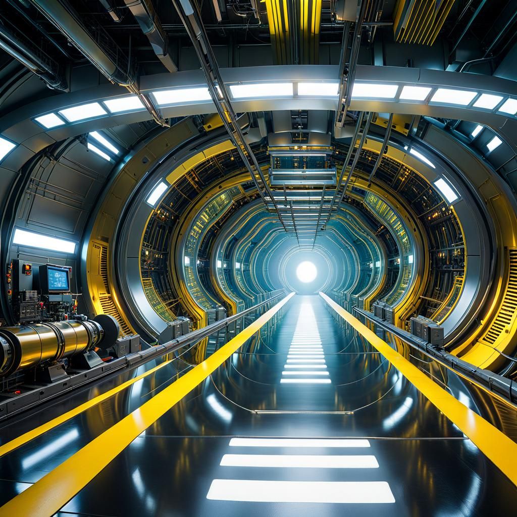 Glimmering Gateways: Embarking on a Dazzling Journey through the Transparent Tunnels of a Particle Accelerator