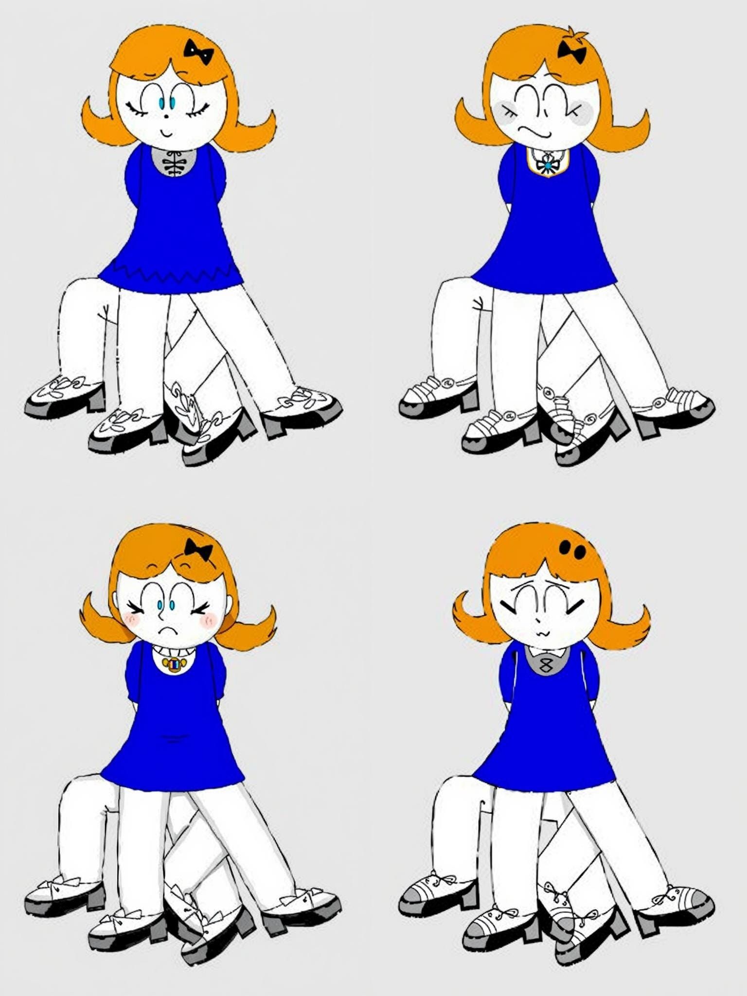 Cartoon Princess Parachute in Anime Style