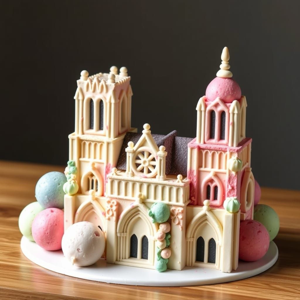 Notre-Dame de Paris Made of Ice Cream