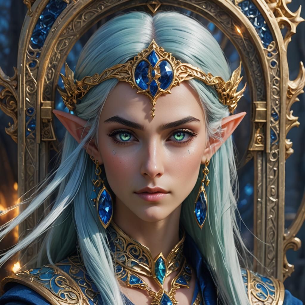 High Elf Wizard Portrait in Fantasy Concept Art