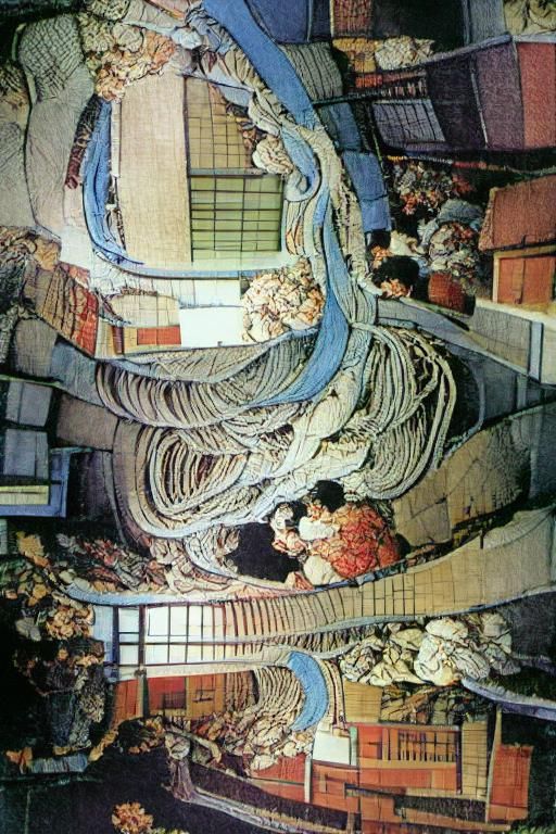 Roman Market Entrance in Japanese Art Style