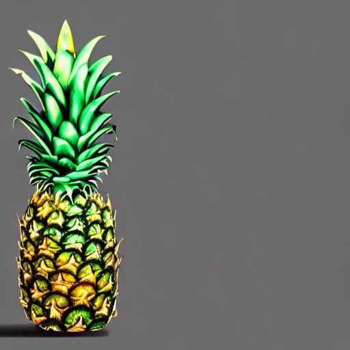 Pineapple Concept Art in Art Nouveau Style