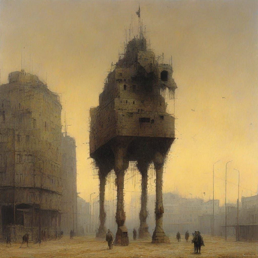 Surreal Futuristic Megastructure Unveils Hidden Urban Secret...