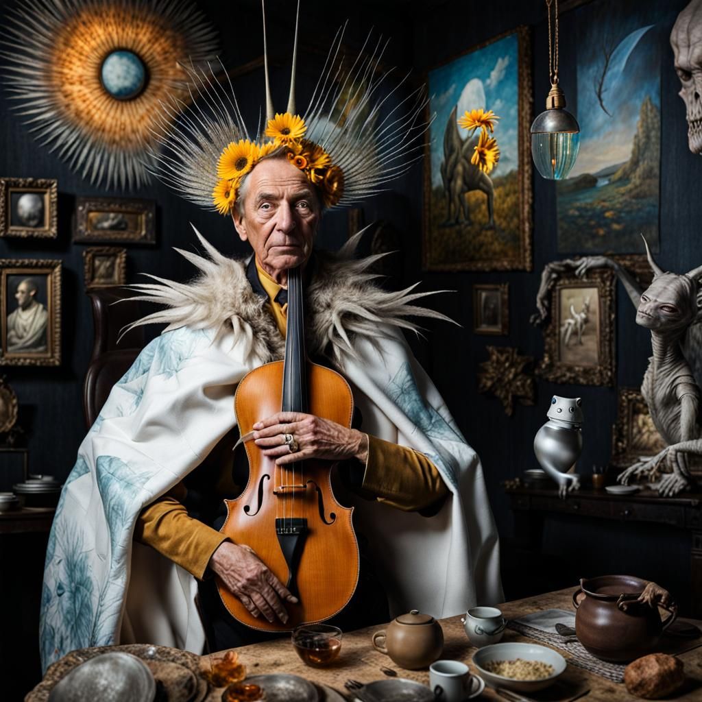 Surreal Alien Restaurant Celebration: Professional Photograp...