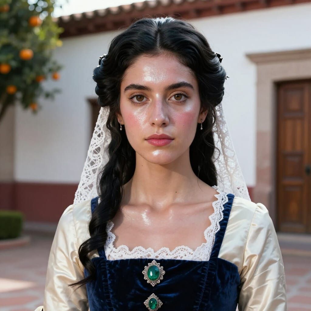 Photorealistic Portrait of Chilean Noblewoman