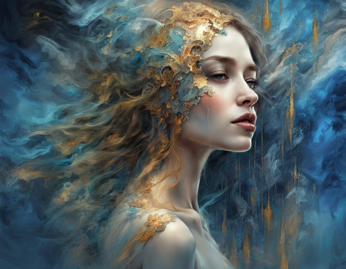 Melancholic Figure Dissolves into Wall in Byzantine Industri...