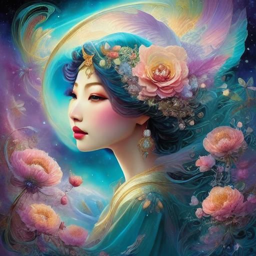 Swirling Dream Cloudscape in Magical Fantasy Style