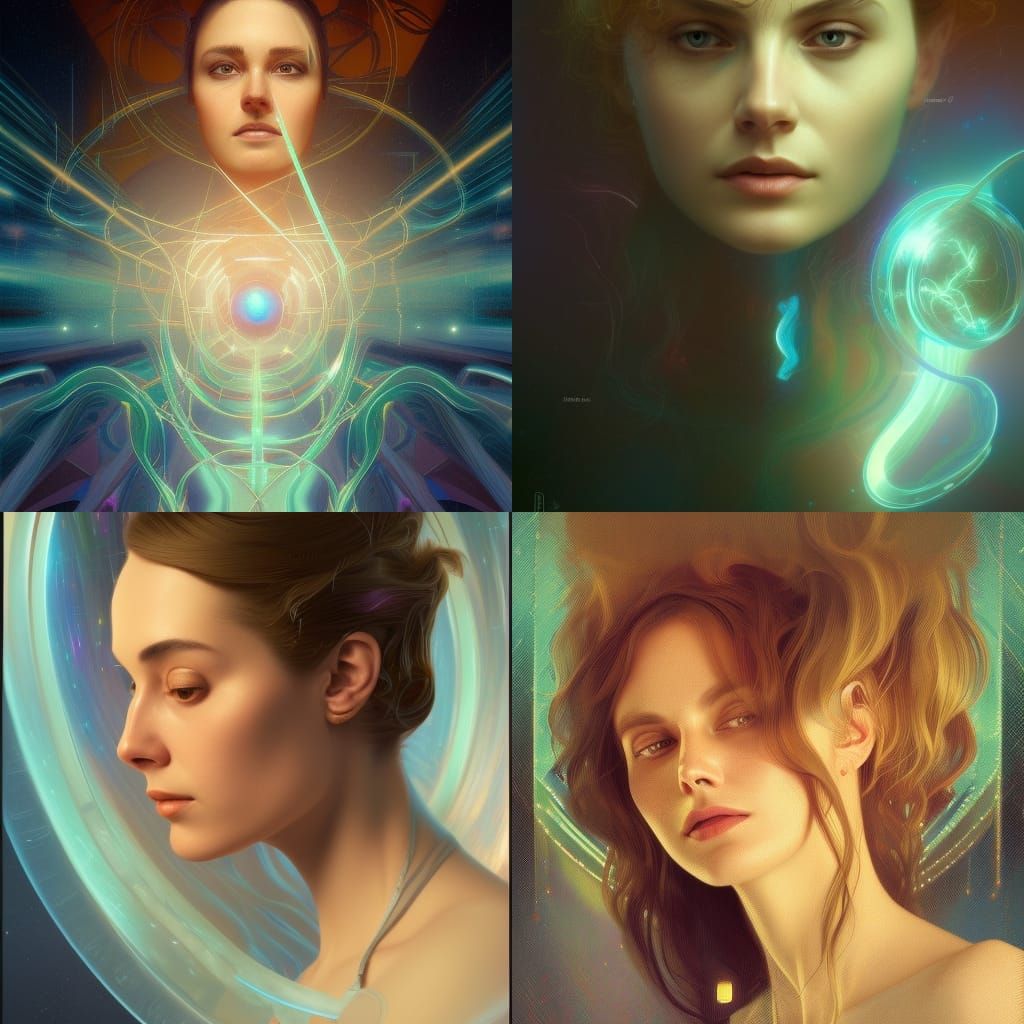 AI Collective Portrait in Hyperdetailed Digital Art