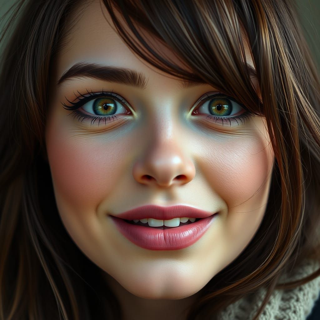 Bizarrely Charming Woman with Crossed Eyes