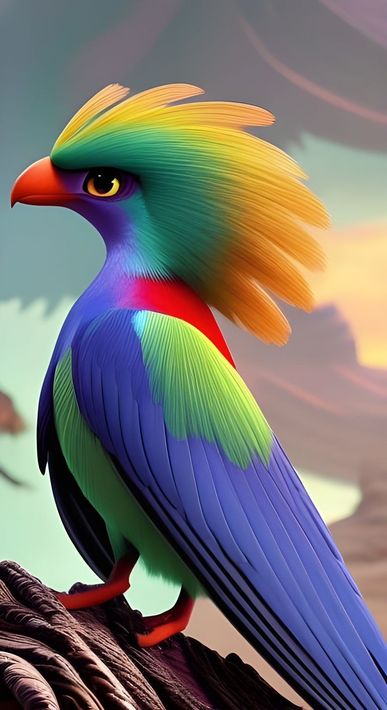 Beautiful Harpy in Aetherpunk Chalk Art Style