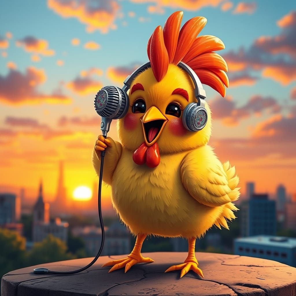 Vibrant City Chicken Nugget Rockstar