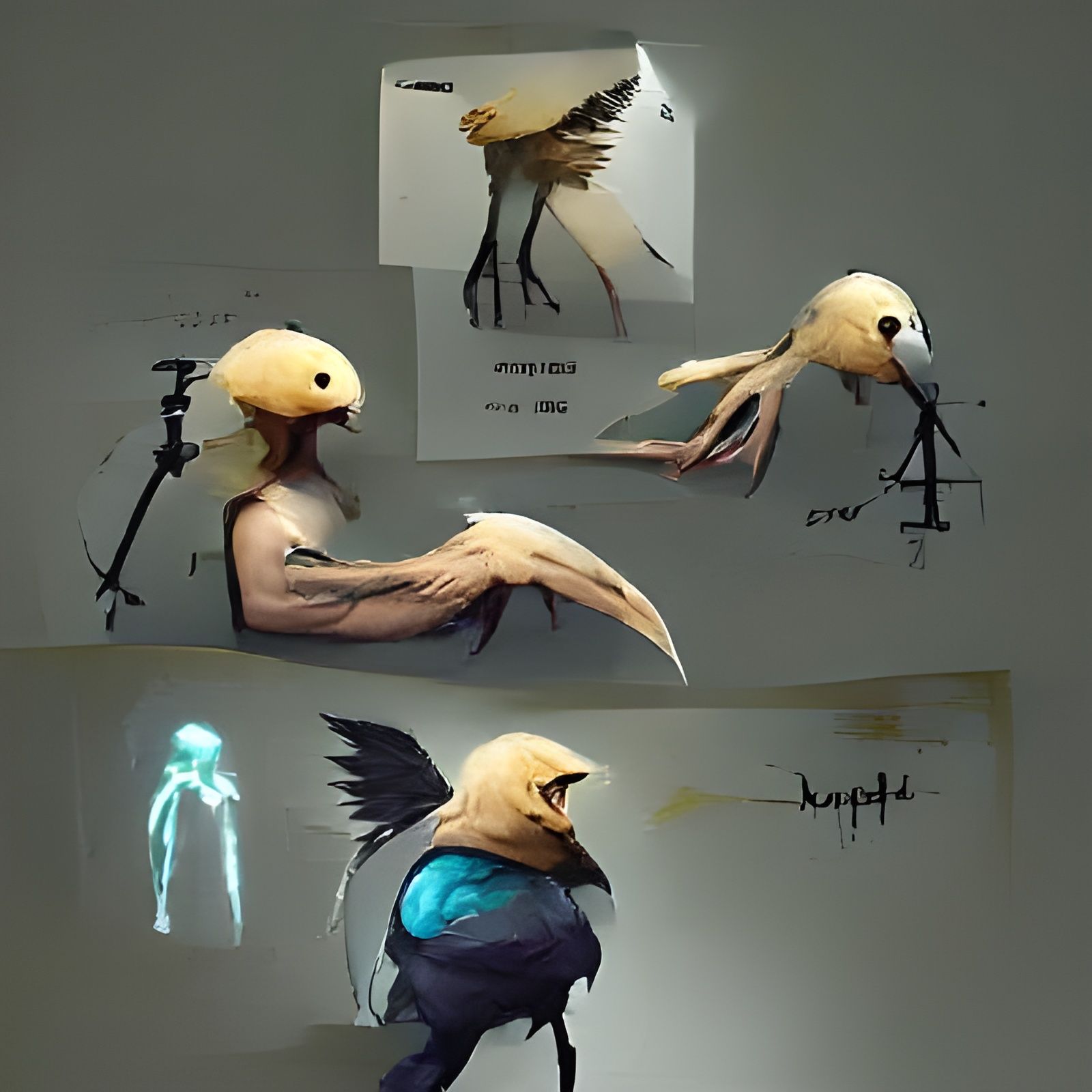 Bird Humanoid Concept Art: Creative Design