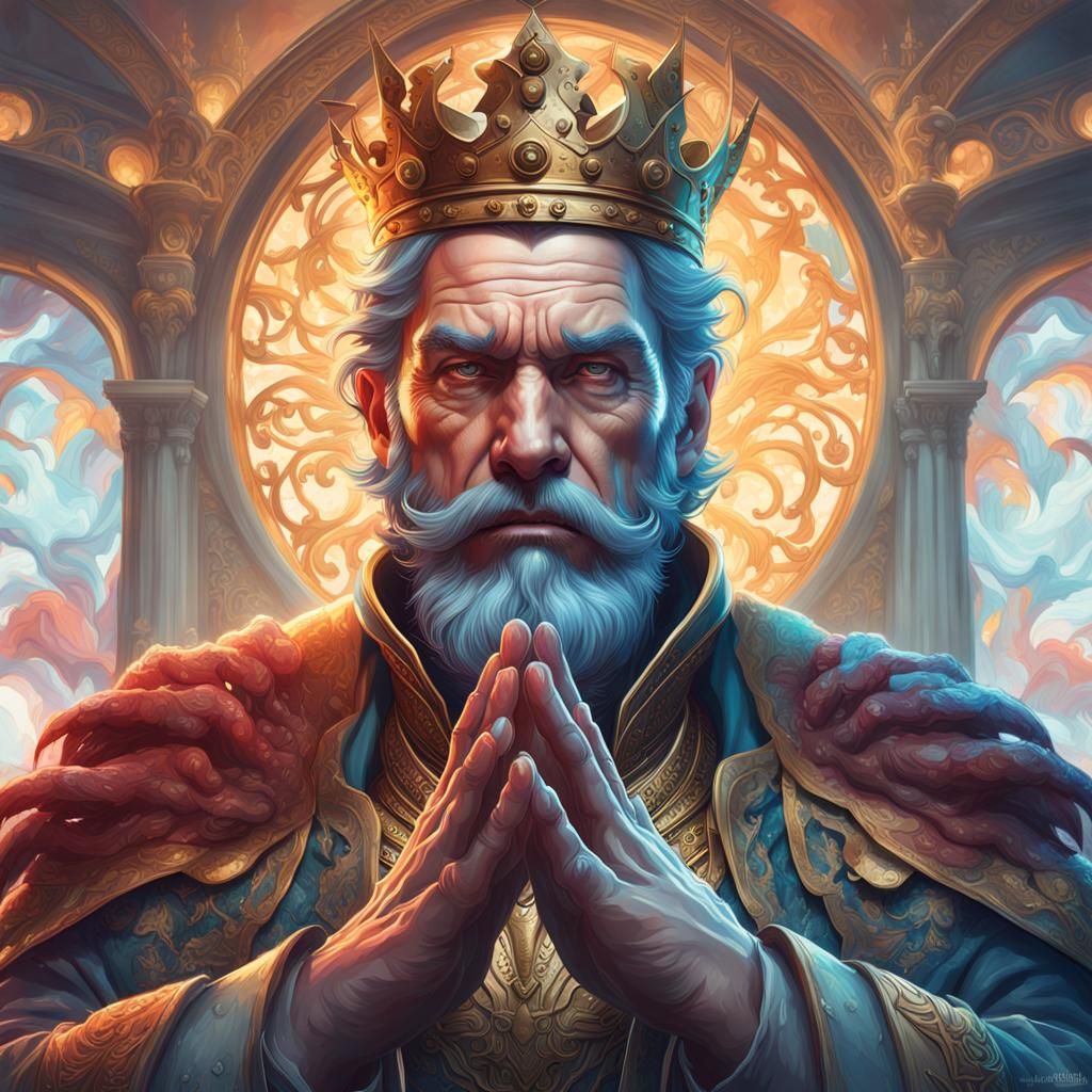 Intricate Portrait of a King: Digital Concept Art