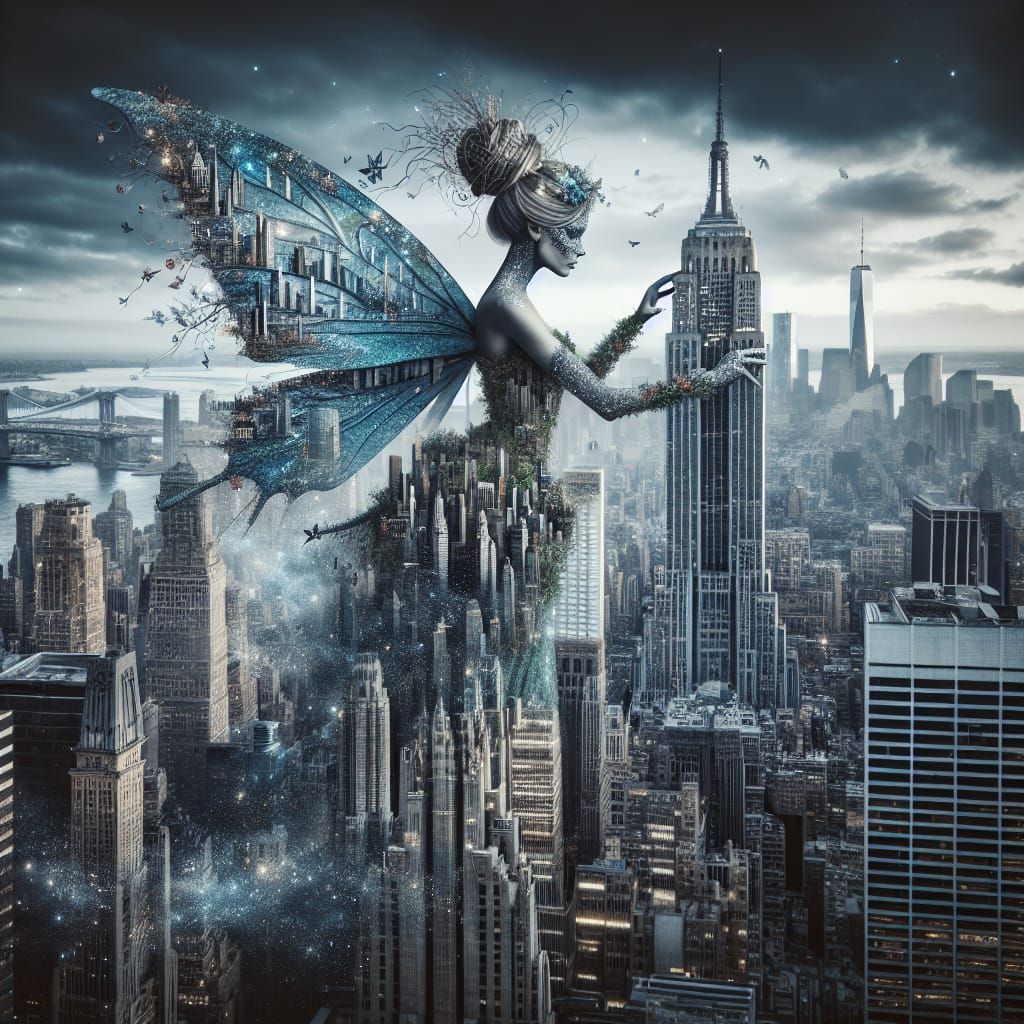 New York City Fairy: Hyperrealistic Personification
