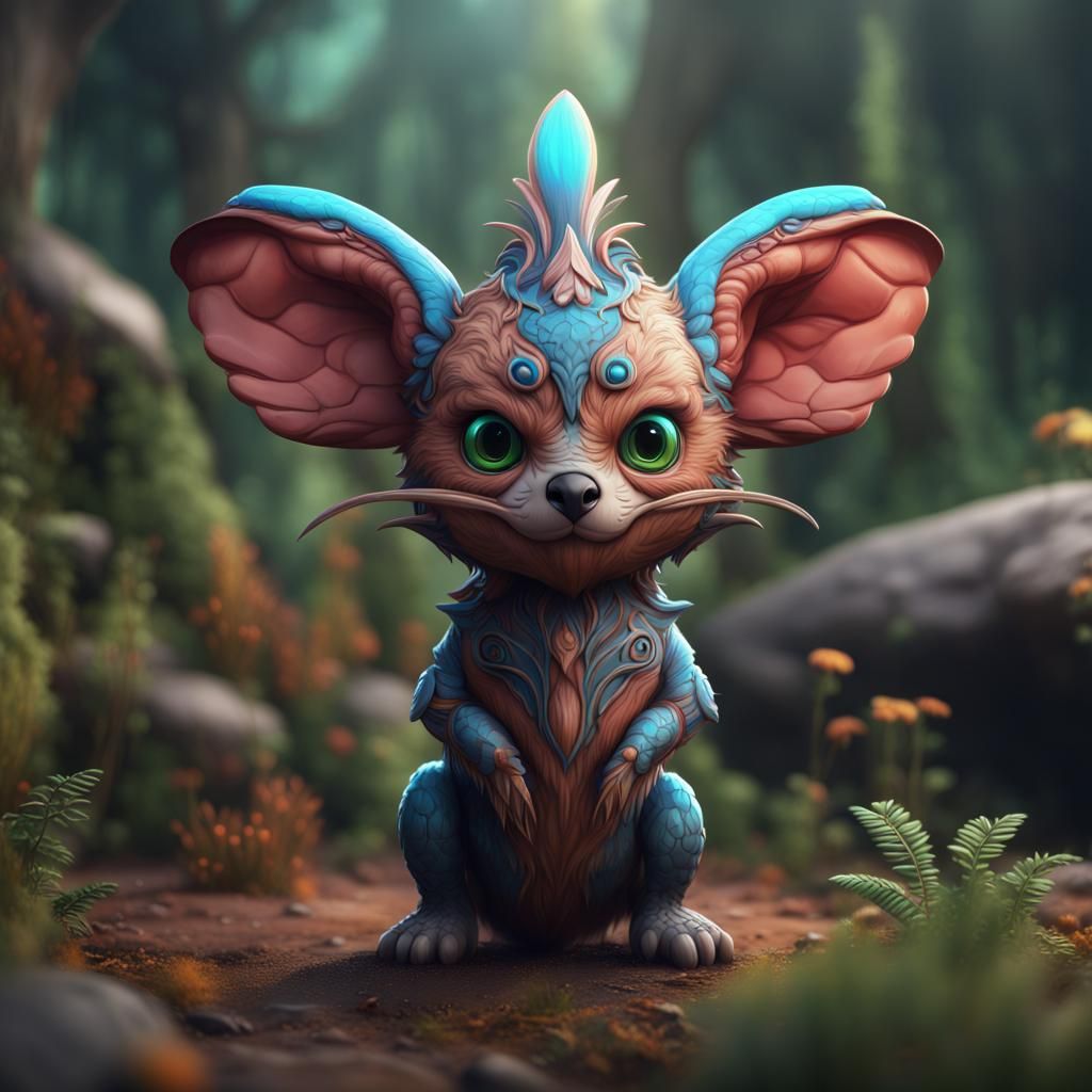 Fantastical Cute Animal Hybrid in Detailed Matte Painting